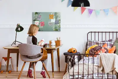 Tablica magnetyczna z pisakiem motyw delikatnych kwiatów