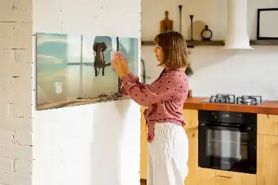 Tablica magnetyczna do pisania ze wzorem słonia na drzewie