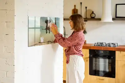 Tablica magnetyczna do pisania ze wzorem słonia na drzewie
