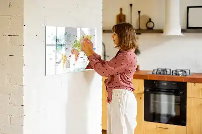 Tablica magnetyczna z pisakiem mapa świata zwierząt