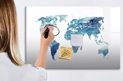 Mapa świata tablica magnetyczna do pisania