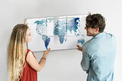 Mapa świata tablica magnetyczna do pisania