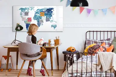 Mapa świata tablica magnetyczna do pisania