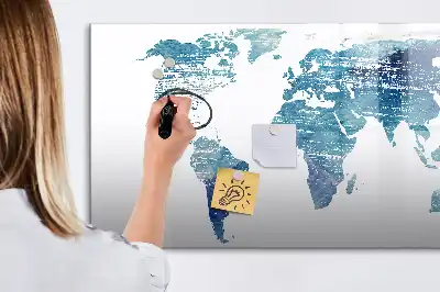 Mapa świata tablica magnetyczna do pisania