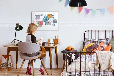 Mapa świata tablica magnetyczna do pisania