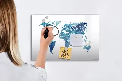 Mapa świata tablica magnetyczna do pisania