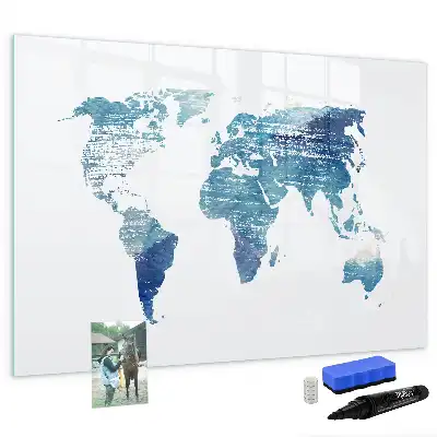 Mapa świata tablica magnetyczna do pisania