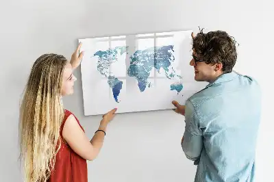 Mapa świata tablica magnetyczna do pisania