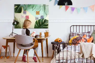 Tablica magnetyczna z pisakiem wzór liście monstery