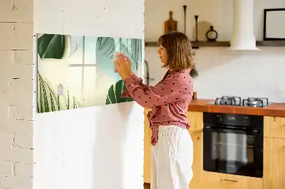 Tablica magnetyczna z pisakiem wzór liście monstery