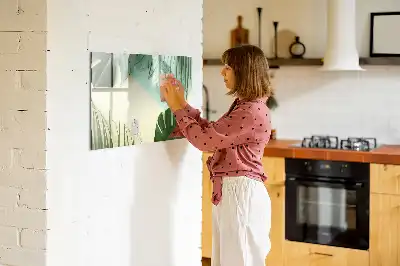 Tablica magnetyczna z pisakiem wzór liście monstery