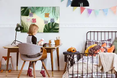 Tablica magnetyczna z pisakiem wzór liście monstery
