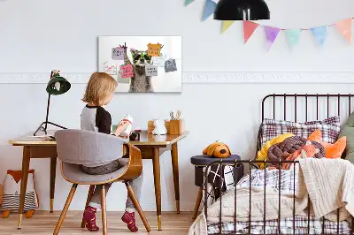 Tablica magnetyczna z pisakiem sukulenty w okularach