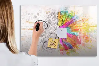 Tablica magnetyczna z pisakiem z motywem abstrakcji mózgu