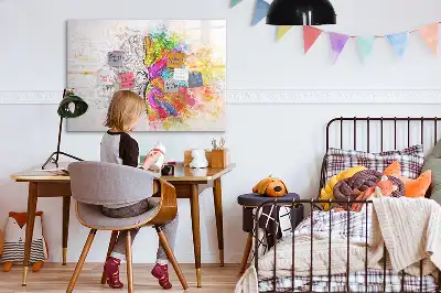 Tablica magnetyczna z pisakiem z motywem abstrakcji mózgu