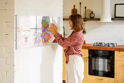 Tablica magnetyczna z pisakiem z motywem abstrakcji mózgu