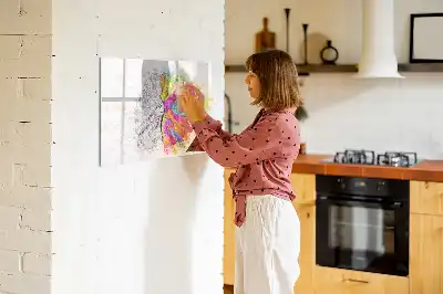 Tablica magnetyczna z pisakiem z motywem abstrakcji mózgu