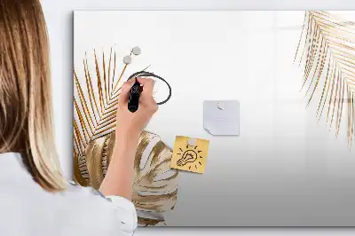Tablica magnetyczna do pisania z motywem egzotycznych liści