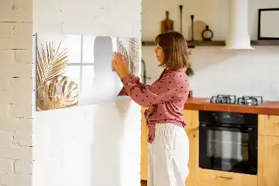 Tablica magnetyczna do pisania z motywem egzotycznych liści
