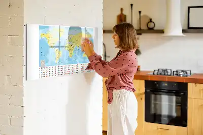 Mapa świata tablica magnetyczna do pisania