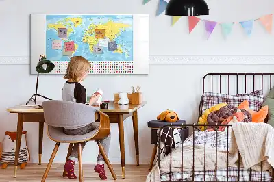 Mapa świata tablica magnetyczna do pisania