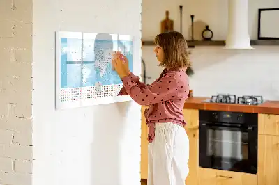 Tablica magnetyczna do pisania z mapami kontynentów