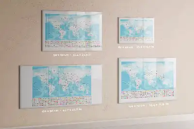 Tablica magnetyczna do pisania z mapami kontynentów