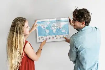 Tablica magnetyczna do pisania z mapami kontynentów