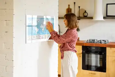 Tablica magnetyczna do pisania z mapami kontynentów