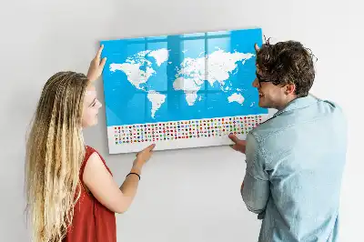 Tablica magnetyczna do pisania konturowa mapa stanów