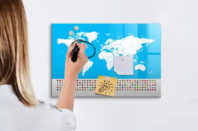 Tablica magnetyczna do pisania konturowa mapa stanów