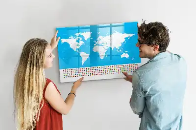 Tablica magnetyczna do pisania konturowa mapa stanów