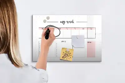 Tablica magnetyczna do pisania mój planer tygodniowy