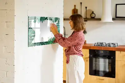 Tablica magnetyczna do pisania z motywem egzotycznych liści