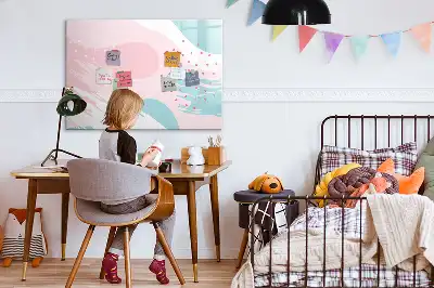 Tablica magnetyczna z pisakiem wzór pastelowa abstrakcja
