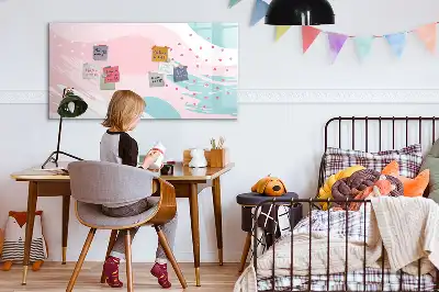 Tablica magnetyczna z pisakiem wzór pastelowa abstrakcja