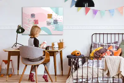 Tablica magnetyczna z pisakiem wzór pastelowa abstrakcja