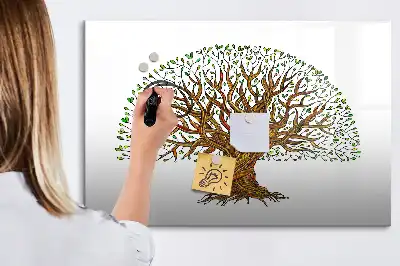 Tablica magnetyczna do pisania w kształcie korzenia drzewa