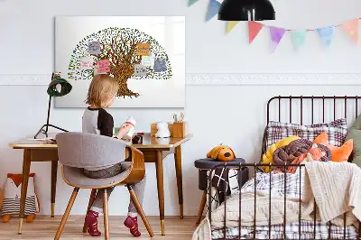 Tablica magnetyczna do pisania w kształcie korzenia drzewa