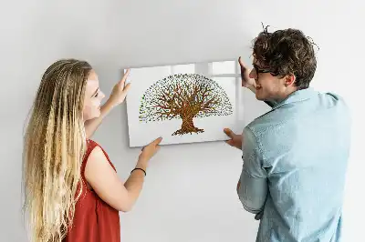 Tablica magnetyczna do pisania w kształcie korzenia drzewa