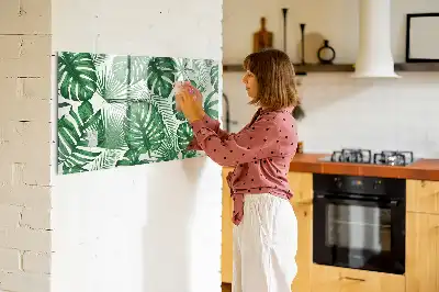 Tablica magnetyczna z pisakiem wzór liście monstery