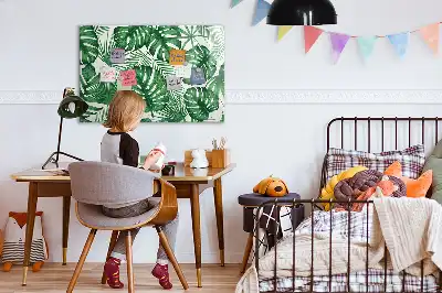 Tablica magnetyczna z pisakiem wzór liście monstery
