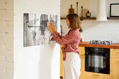 Tablica magnetyczna z nadrukiem mapy świata