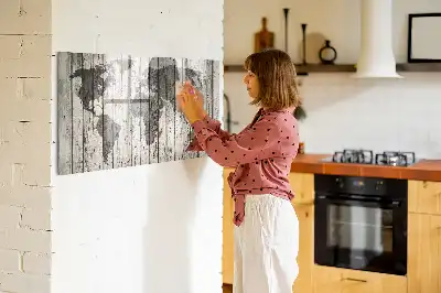 Tablica magnetyczna z nadrukiem mapy świata