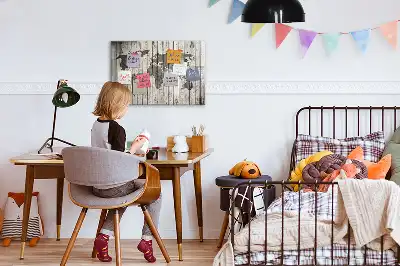 Tablica magnetyczna z nadrukiem mapy świata