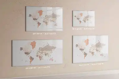Szczegółowa mapa świata tablica magnetyczna z pisakiem