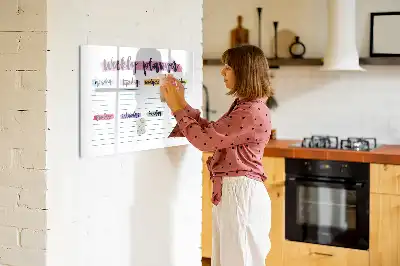 Tablica magnetyczna z pisakiem ręcznie pisany planer