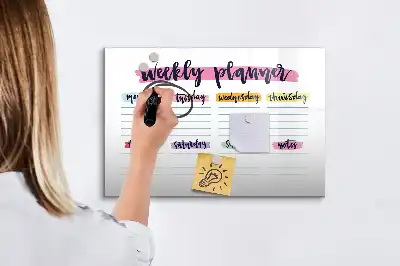 Tablica magnetyczna z pisakiem ręcznie pisany planer