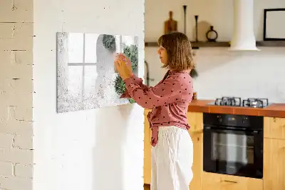 Tablica magnetyczna do pisania z motywem roślin ozdobnych