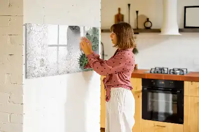 Tablica magnetyczna do pisania z motywem roślin ozdobnych